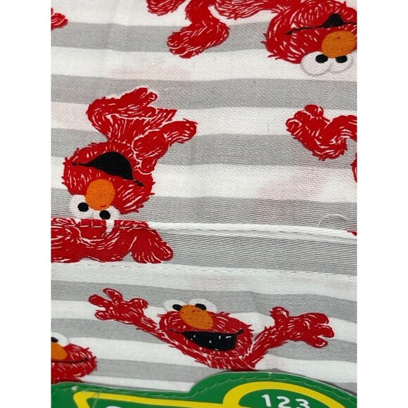 Sesame Street Full Size 4-Piece 200 Thread Ct.100% Cotton Sheet Set W/Elmo Print - Picture 5 of 5